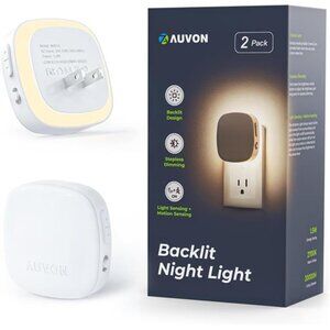 Plug-in LED Backlit Night Light with Motion Sensor & Dusk to Dawn Sensor